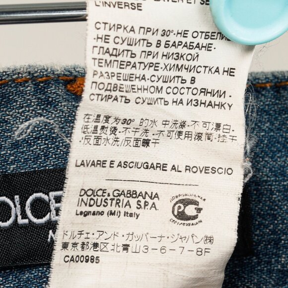 Dolce & Gabbana Medium-Wash Distressed Straight-Leg Jeans - Picture 12 of 12